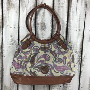 Relic floral paisley art deco print purse